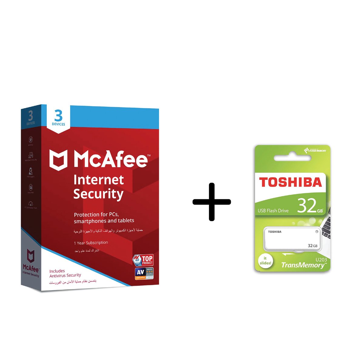 Mcafee Internet Security 3User + Flash Drive 32GB