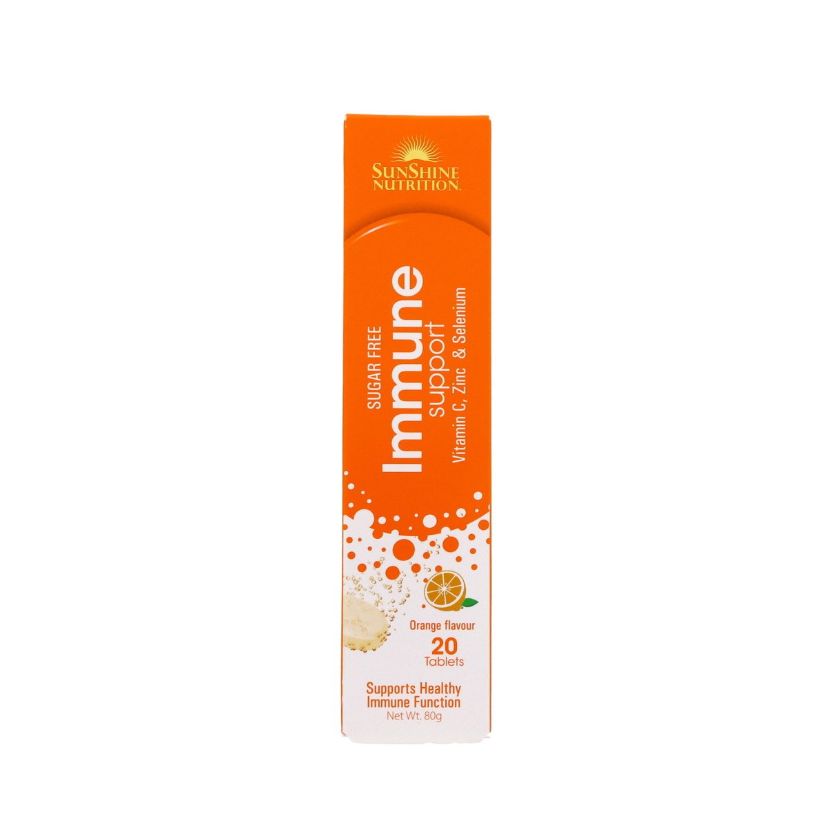 Sunshine Nutrition Immune Support Orange Flavour Effervescent 20 Tablets