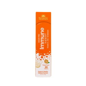 Sunshine Nutrition Immune Support Orange Flavour Effervescent 20 Tablets