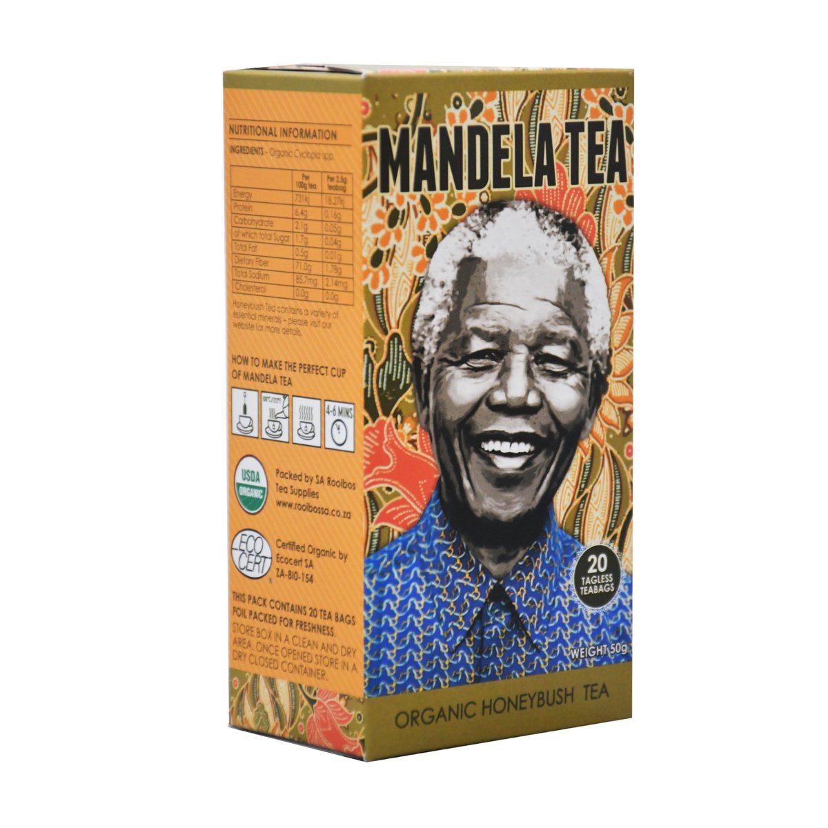 Mandela Tea Organic Honeybush 20 Teabags