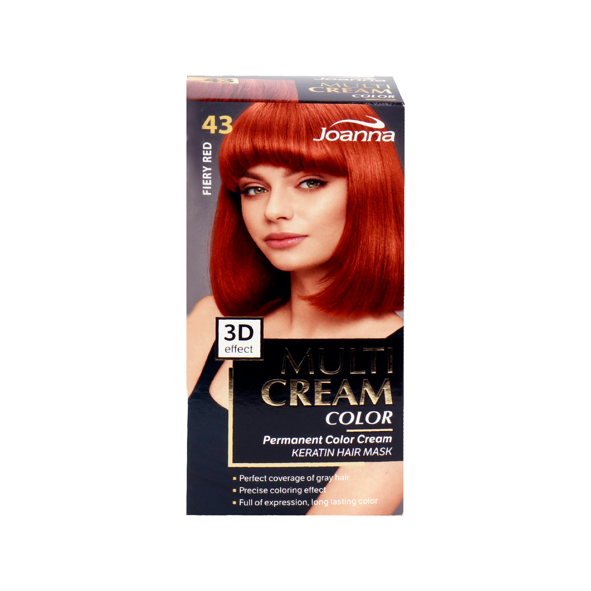 Joanna Permanent Hair Color Cream 43 Fiery Red 1pkt