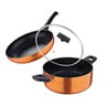 Bergner Fry Pan + Dutch Oven With Lid, 28 + 26 cm, 313110