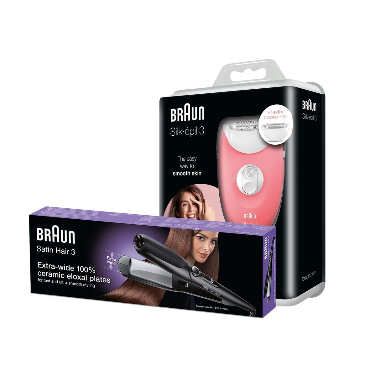 Braun Satin Hair 3 ST310 straightener + Braun Silk-epil 3-430 epilator