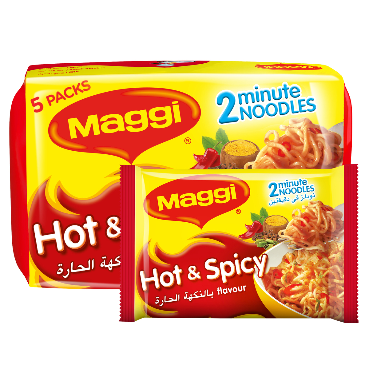 Maggi Hot & Spicy Instant Noodles 5 x 78 g