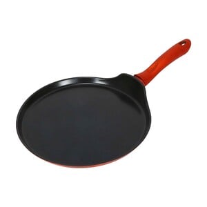 Chefline DJ28 Induction Base Ceramic Natural Coating Crepe Pan, 28 cm, Black
