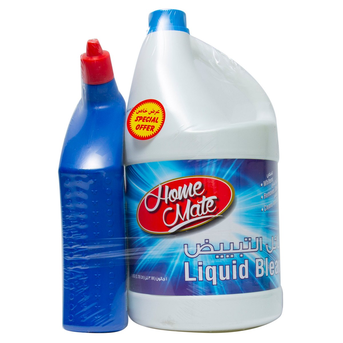 Home Mate Liquid Bleach 3.78Litre + Toilet Cleaner 1Litre