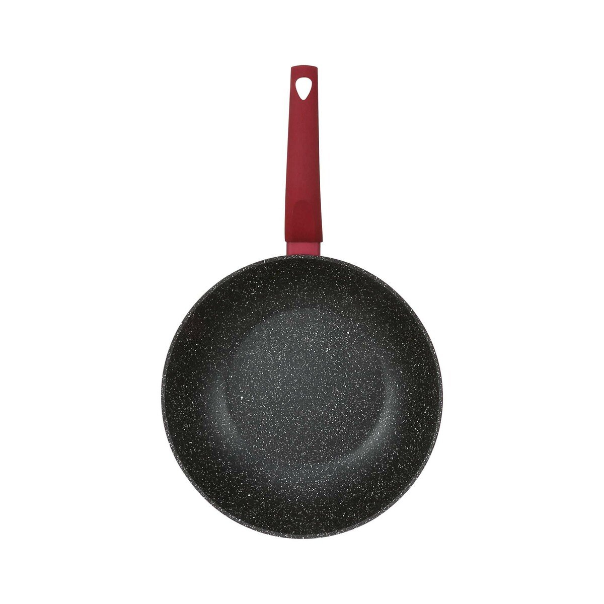 Chefline Aluminium Black Marble Wok Pan, 28 cm, G1228