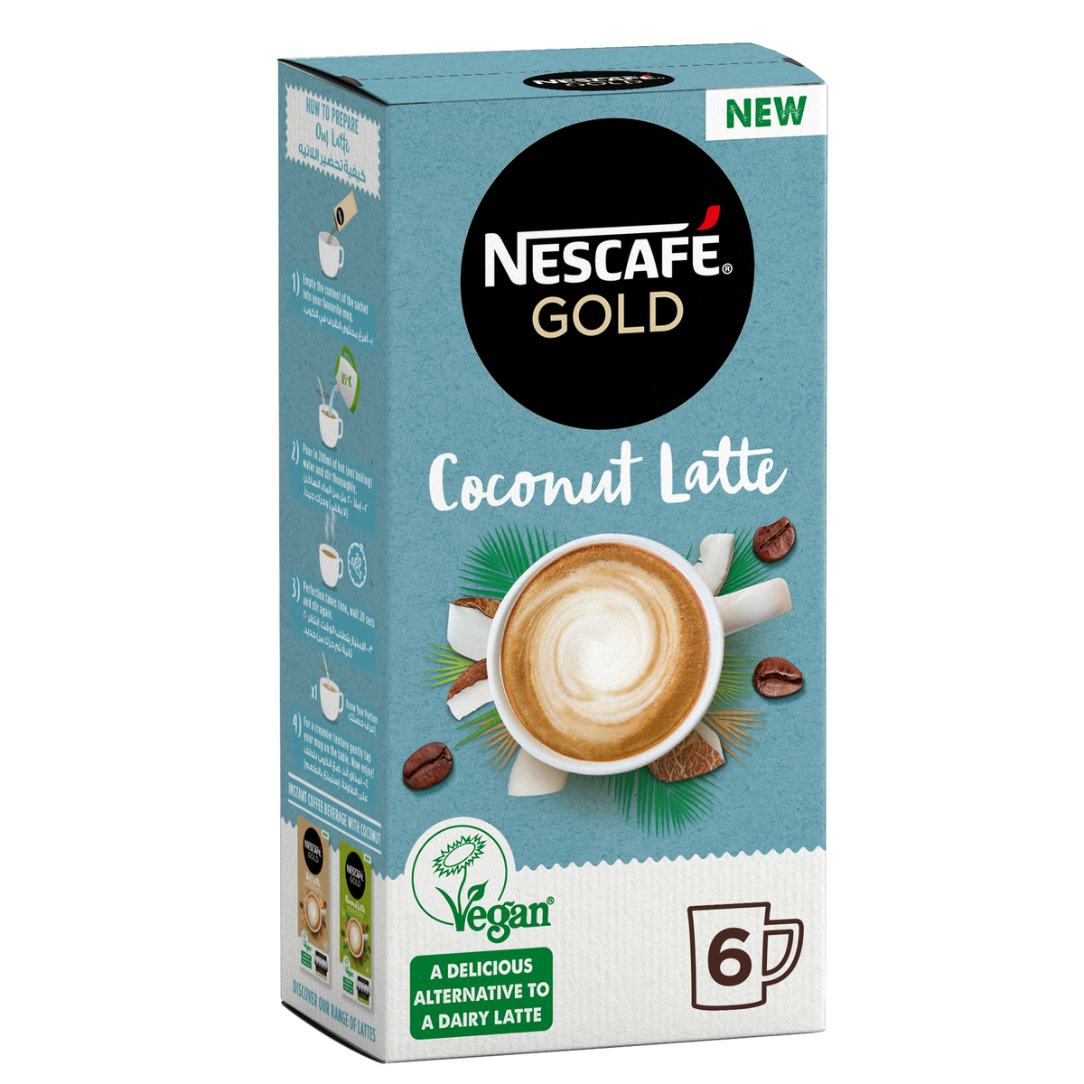 Nescafe GOLD Non-Dairy Coconut Latte 6 x 15 g