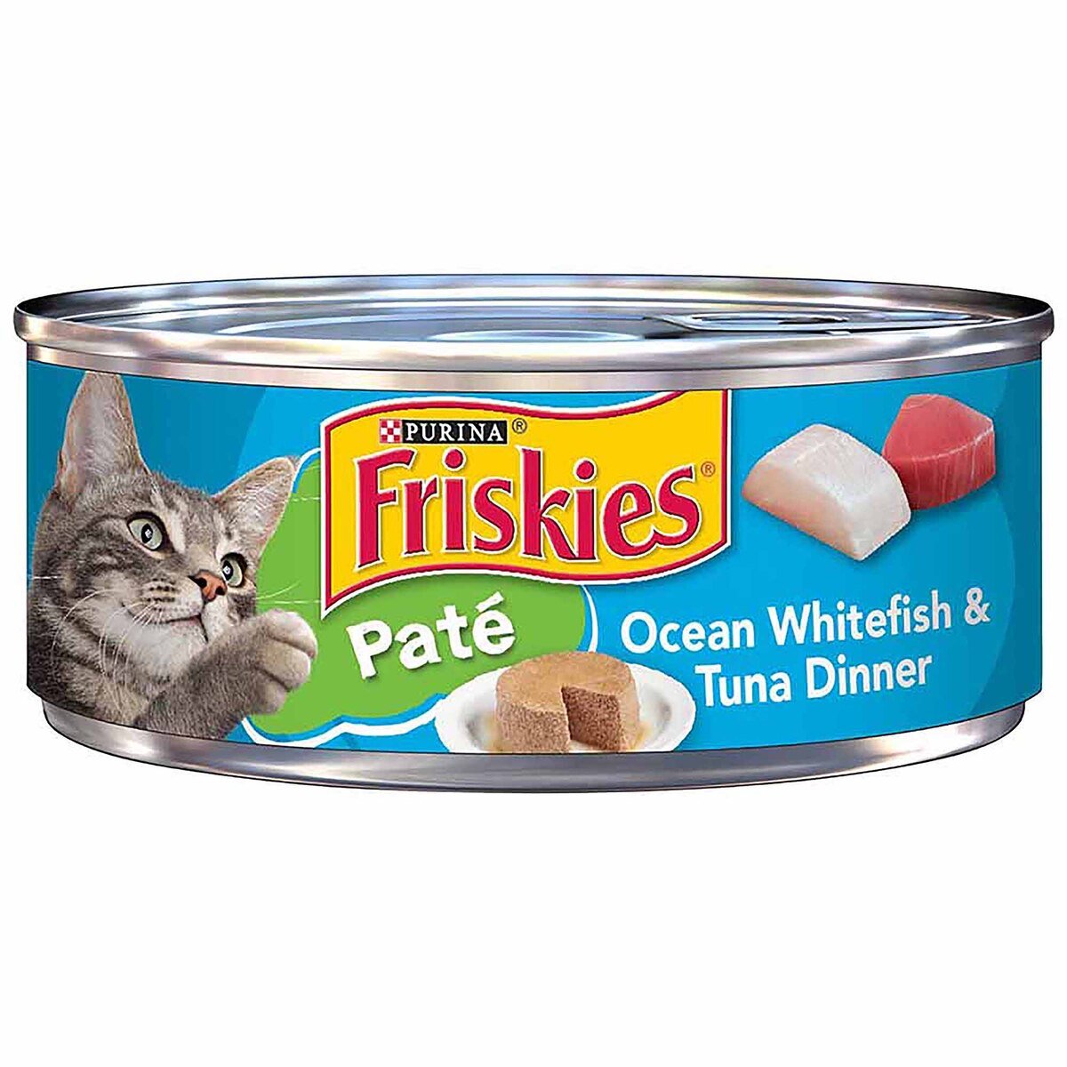 بورينا فريسكيس طعام القطط الرطب باتي أوشن بالسمك الأبيض والتونا 156 جم
