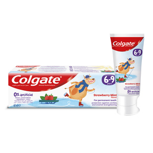 Colgate Kids Toothpaste Natural Strawberry Mint 6-9 Years Fluoride Free 60ml