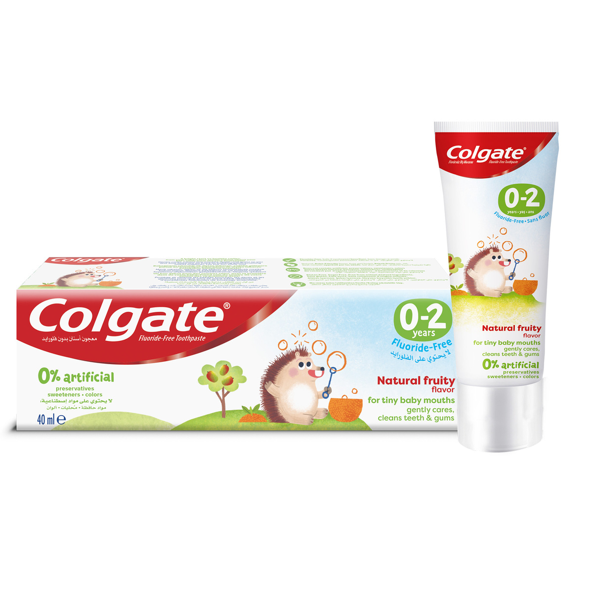 Colgate Kids Toothpaste Natural Fruity Flavour For 0-2 years Fluoride Free 40 ml