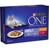 Purina One Adult Chicken & Beef Mini Fillets In Gravy Assorted 8 x 85 g