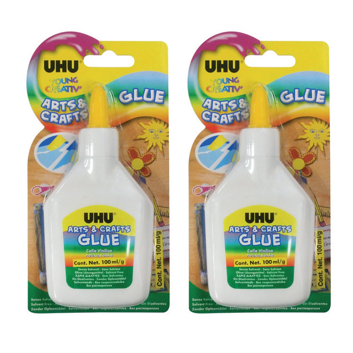 UHU Art &Craft Glue 100ml x 2's