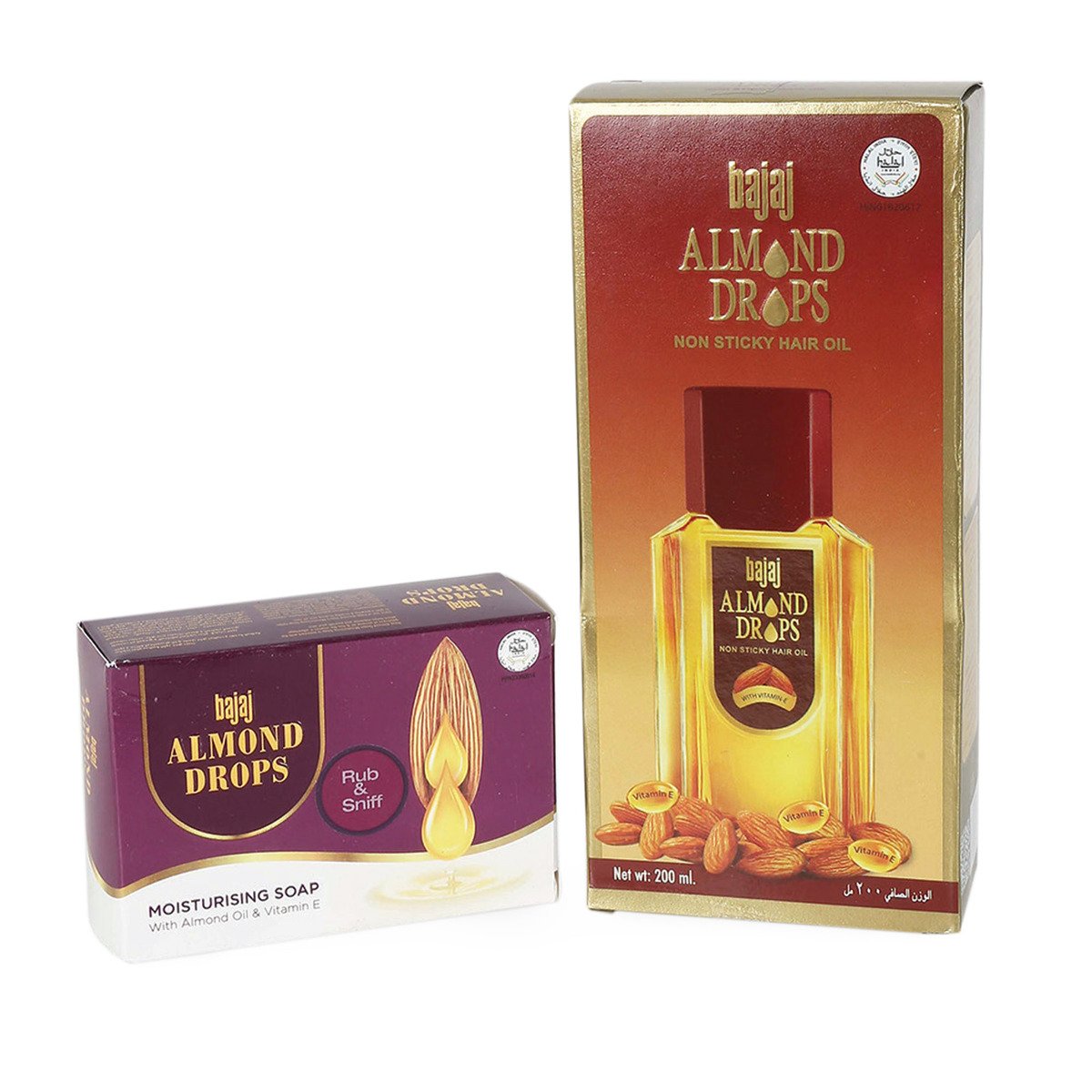Bajaj Almond Drops Hair Oil 200ml + Soap Assorted 125g Online at Best Price  | Hair Oils | Lulu Kuwait