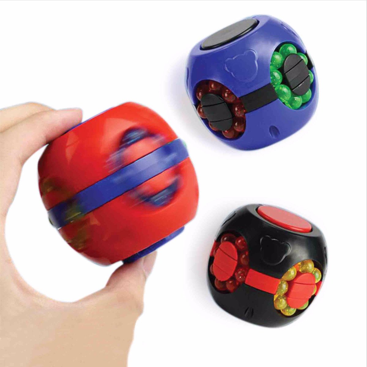 Magnetic Bean Cube Spinner 862345  Assorted Colors