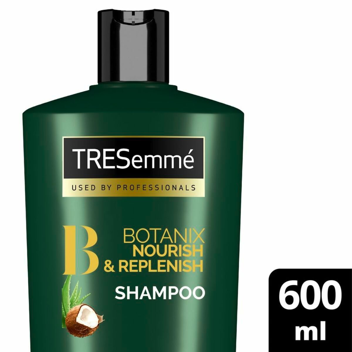 TRESemme Botanix Natural Nourish & Replenish Shampoo with Coconut Milk & Aloe Vera for Dry Hair 600ml