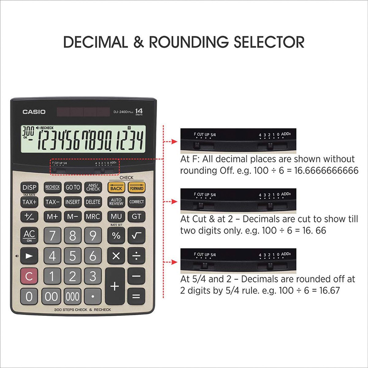 Casio Calculator DJ-240D Plus