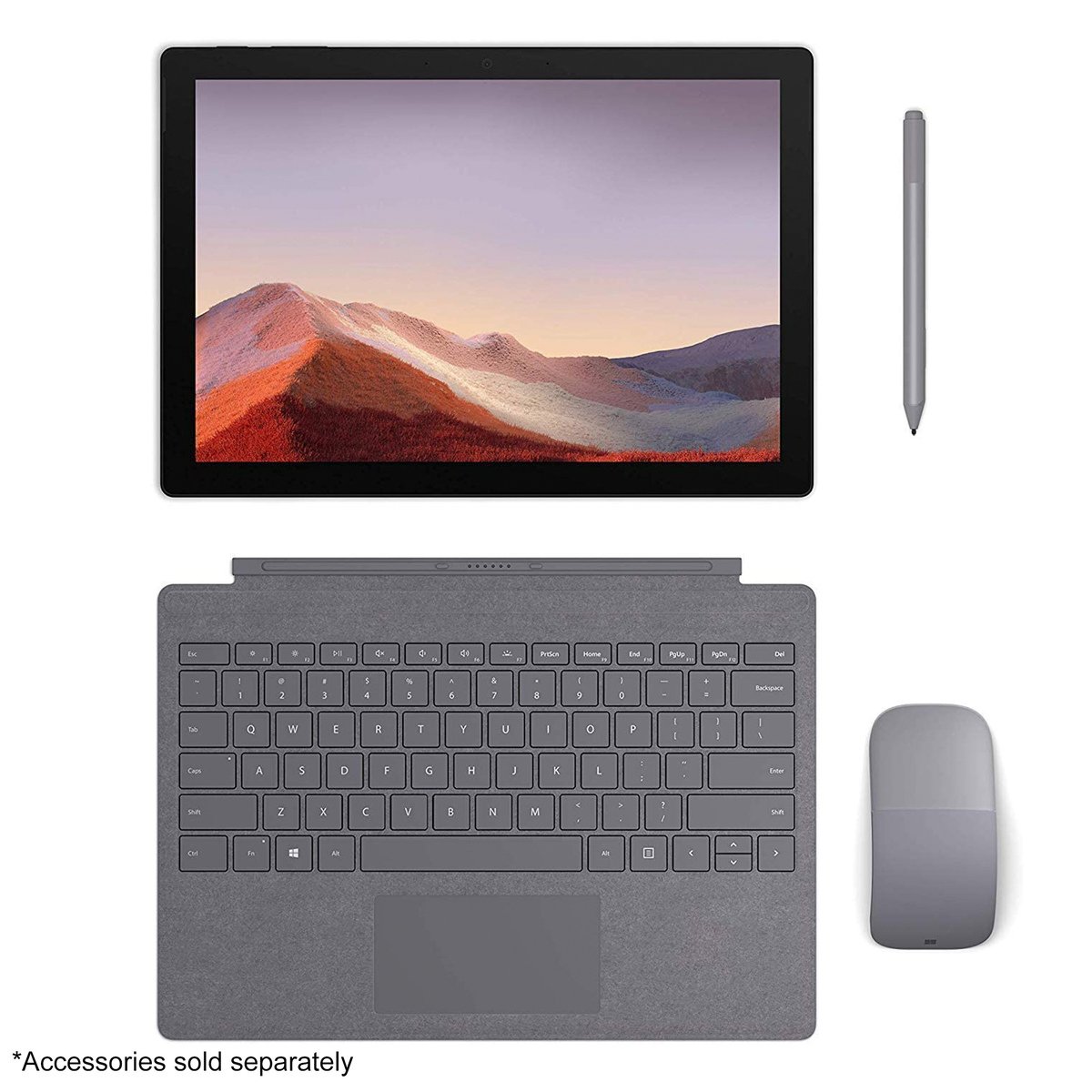 Microsoft Surface Pro 7 (VAT-00020), 2-in-1 Laptop, Intel Core i7-1065G7, 12.3 Inch, 512GB SSD, 16GB RAM, Intel Iris Plus Graphics, Windows 10, No Keyboard, Black+Type Cover
