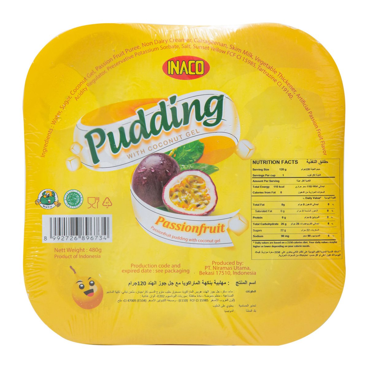 Inaco Pudding With Coconut Gel Passionfruit 480 g