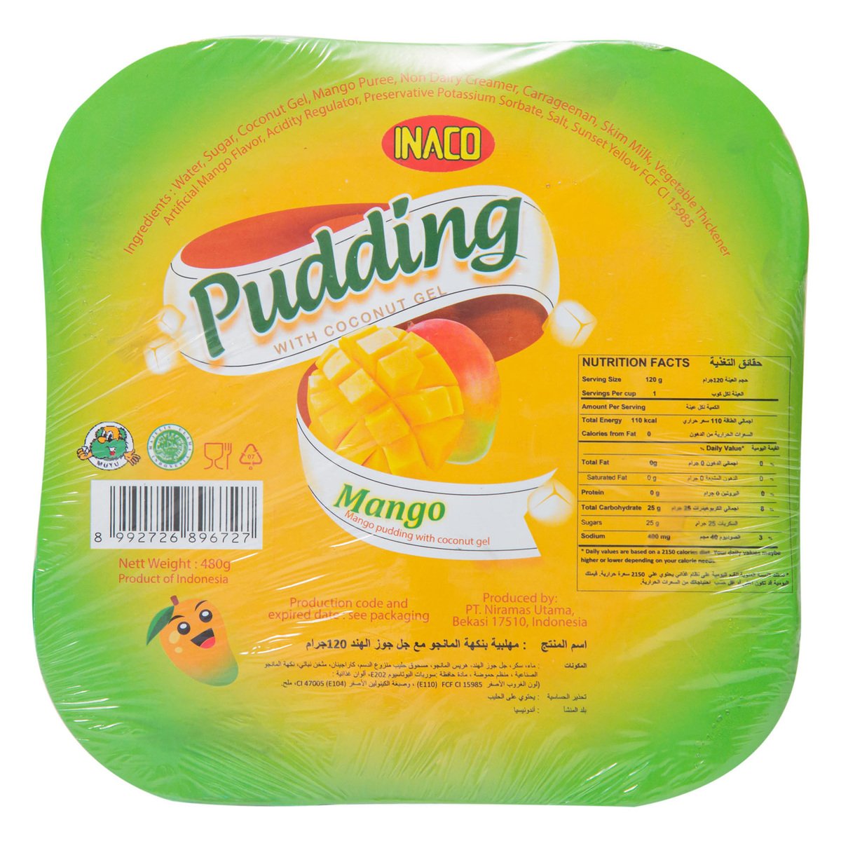 Inaco Pudding With Coconut Gel Mango 480 g