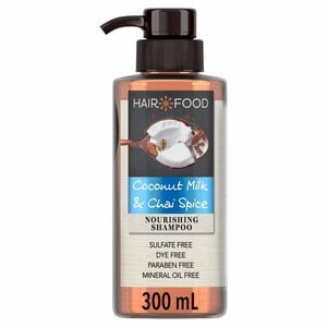 Hair Food Nourishing Smoothing Treatment Shampoo With Coconut Milk & Chai Spice Sulfate Free 300ml