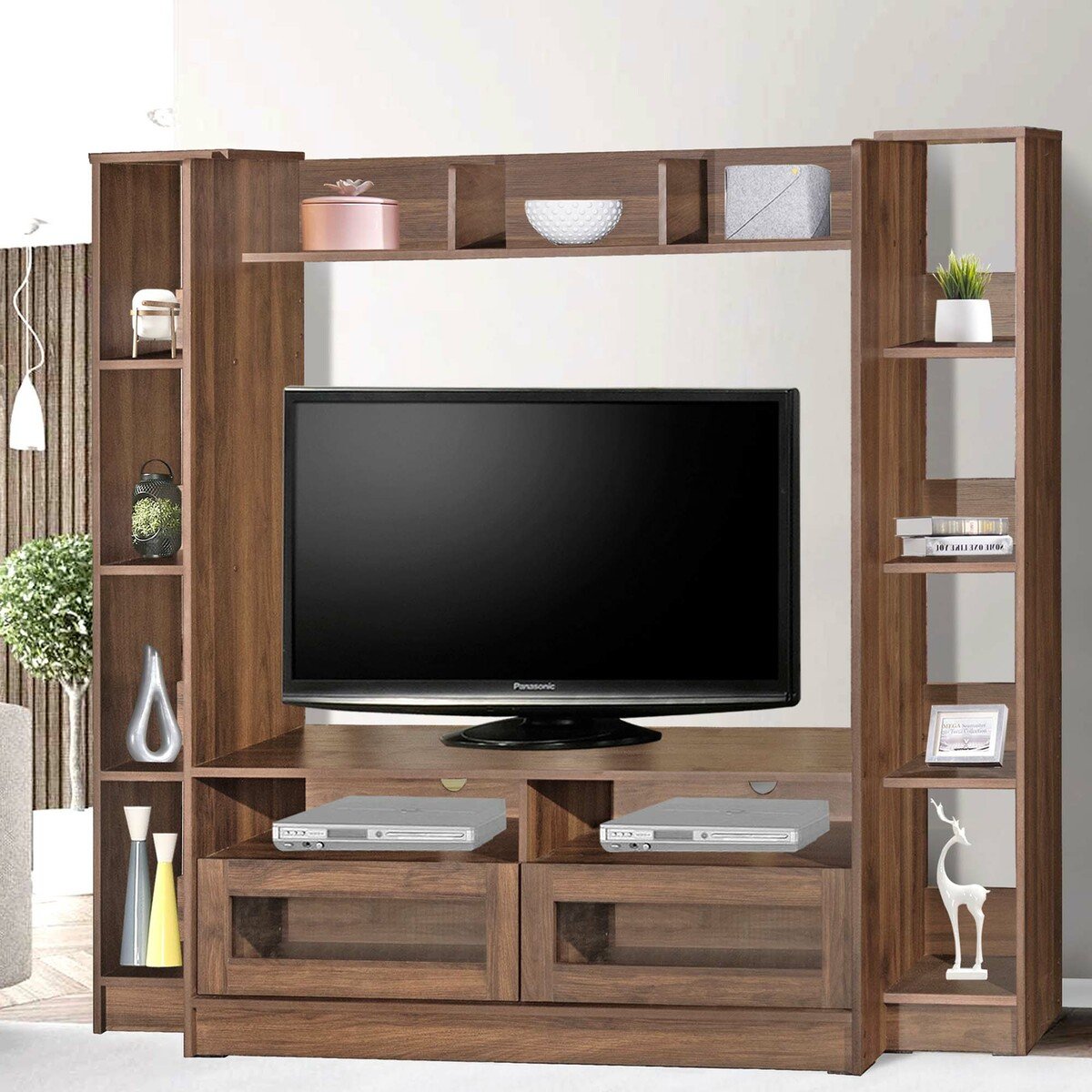 MapleLeaf TV Cabinet Wood WALL UNIT 2