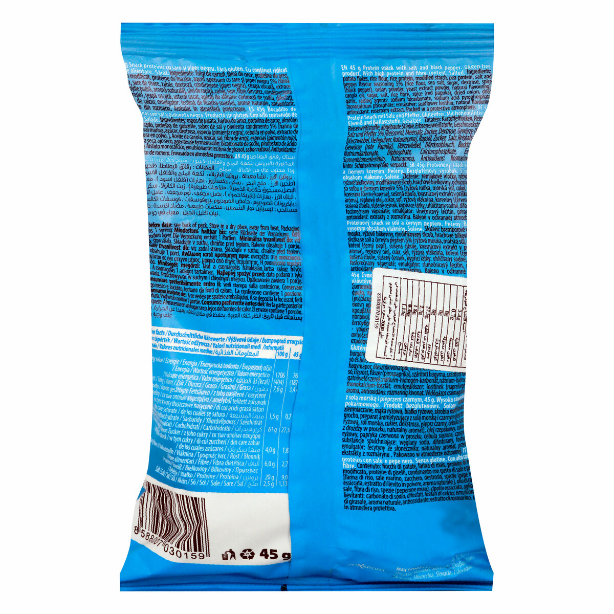 Max Sport Protein Chips Sea Salt & Pepper 45 g