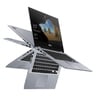 Asus VivoBook Flip TP412FA-EC598T ,Intel Core i3,4GB RAM,128GB SSD,Intel Integrated Graphics,14.0" FHD LED Touch,Windows 10, Silver Blue