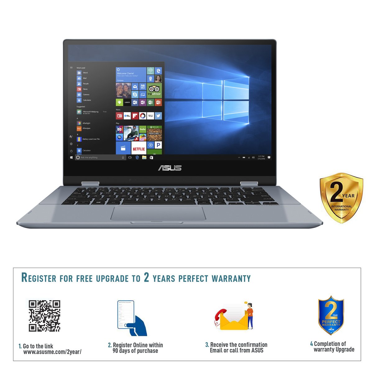 ASUS Vivobook Flip 14 TP412FA-EC404T, Touch Laptop, Core i3-10110U, 4GB RAM, 256GB PCIE G3 SSD, Intel UMA, 14.0 inch FHD (1920X1080) 16:9, Windows 10 Home, Grey, with Stylus Pen