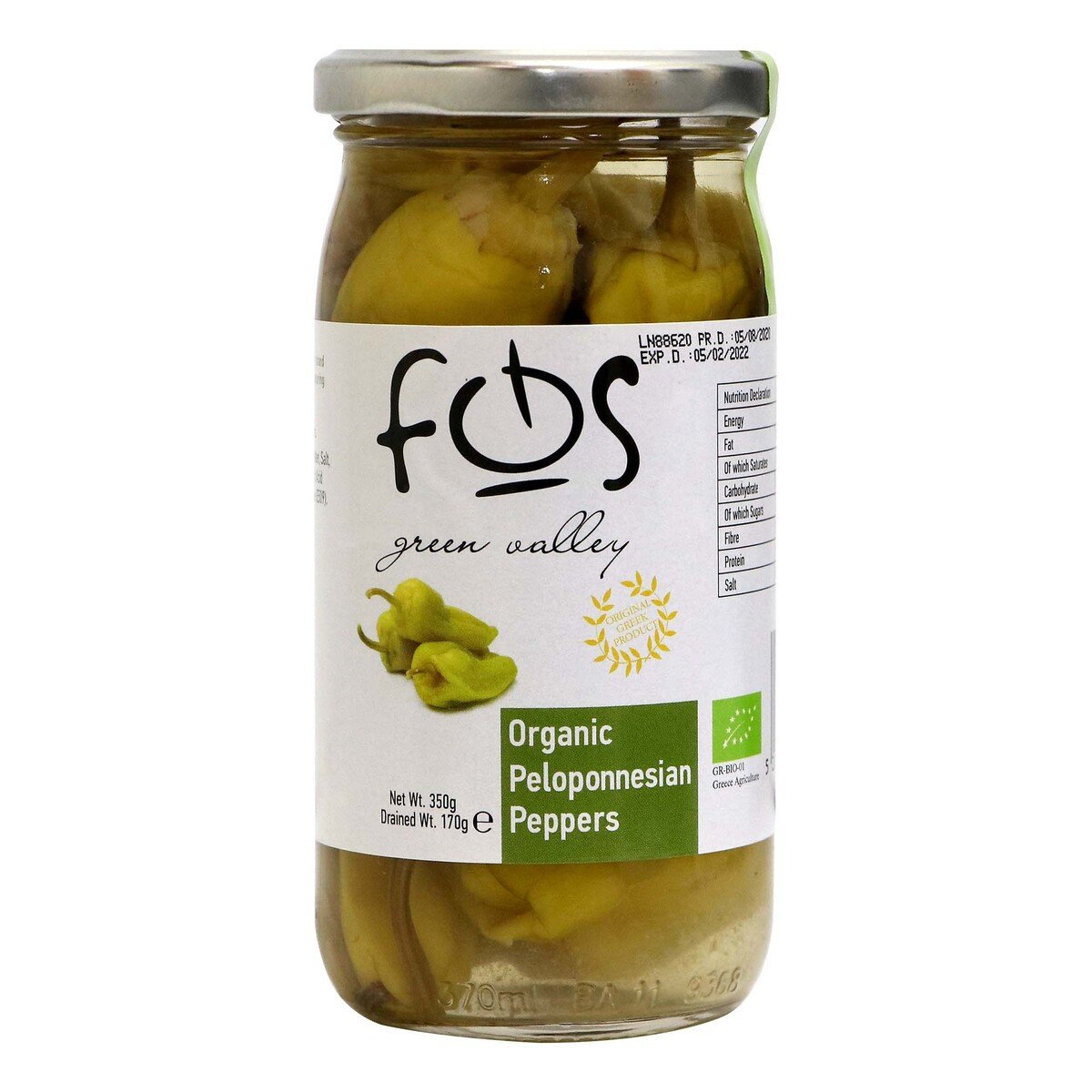 FQS Organic Peloponnesian Peppers 350g
