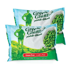 اشتري قم بشراء العملاق الأخضر البازلاء الخضراء 2 × 450 جم Online at Best Price من الموقع - من لولو هايبر ماركت Green Peas في الامارات