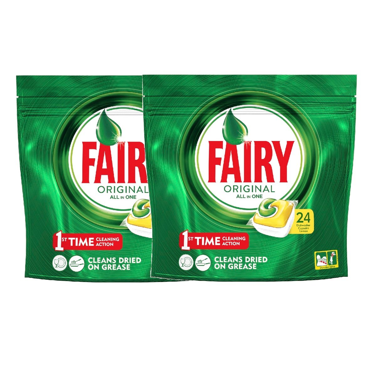 Fairy All In One Dishwasher Tablet 2 x 24pcs