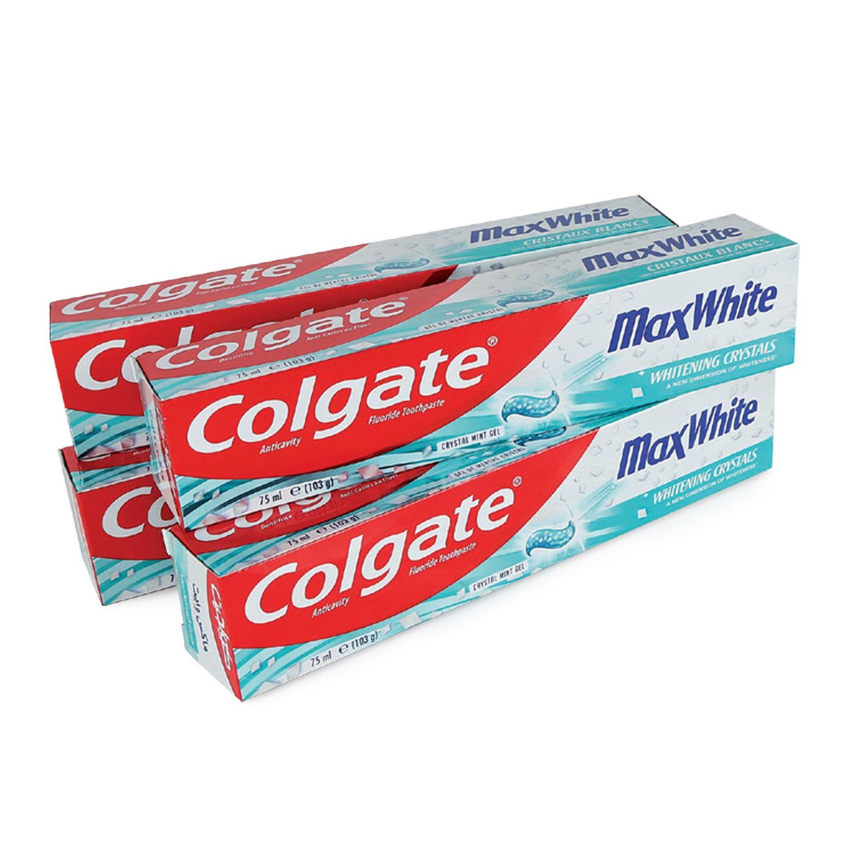 Colgate Max White Whitening Crystal Toothpaste 4 x 75 ml