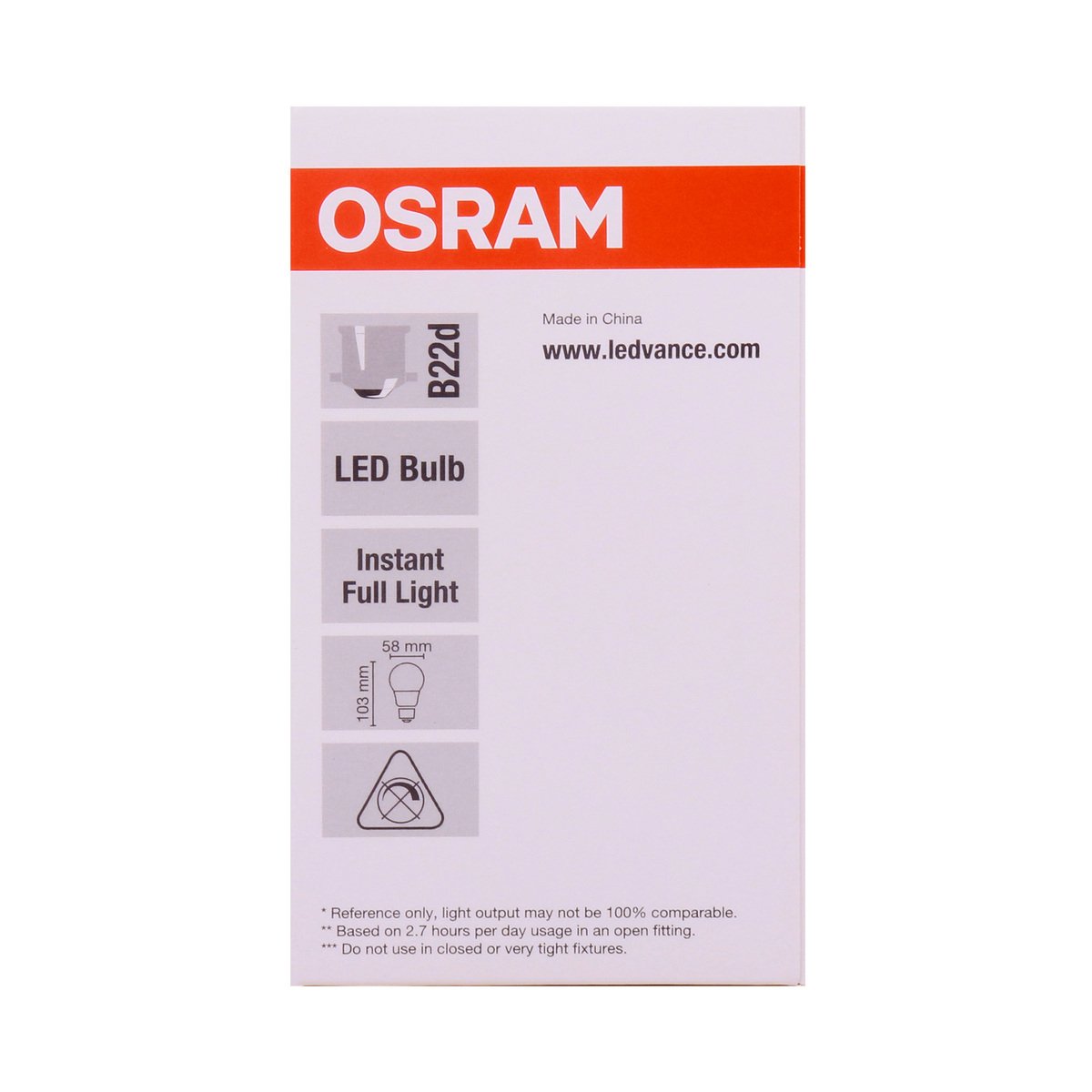 Osram LED Bulb 7Watt  B22 Day Light