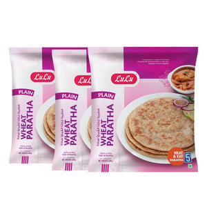 Buy LuLu Wheat Paratha Plain Value Pack 3 x 400 g Online at Best Price | Frozen Paratha | Lulu Kuwait in Kuwait