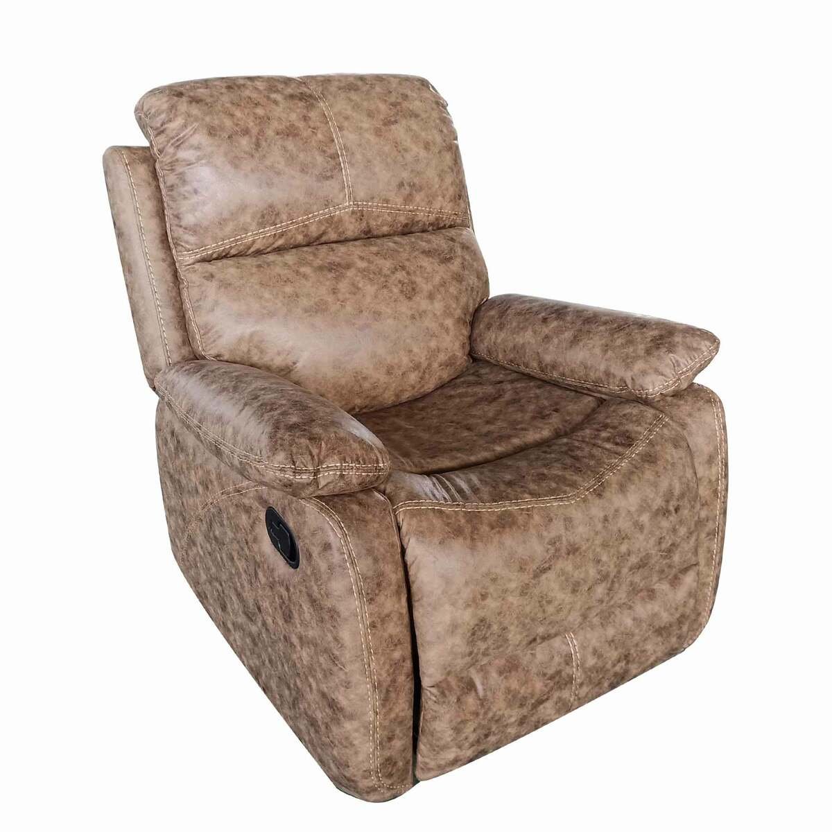 Maple Leaf Home Recliner Sofa Chair Beige, Size: W85 x H100 x L90 to 140