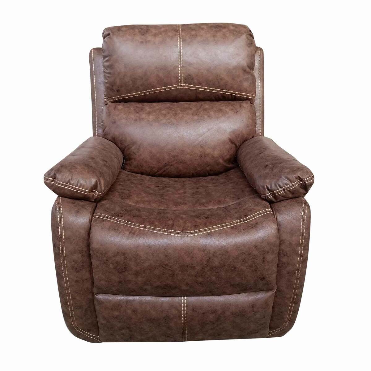 Maple Leaf Home Recliner Sofa Chair Brown, Size: W85 x H100 x L90 to 140