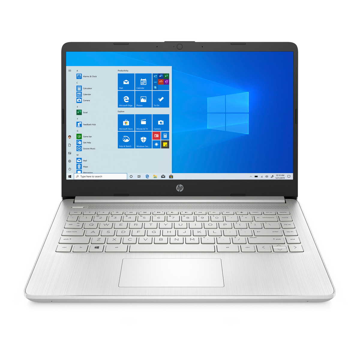 HP Laptop 14" HD,14S-FQ0005 (20J78EA) AMD Ryzen™ 3 processor,4GB RAM,256GB SSD,AMD Radeon™ Graphics,Windows 10,Arabic/English Keyboard,Silver