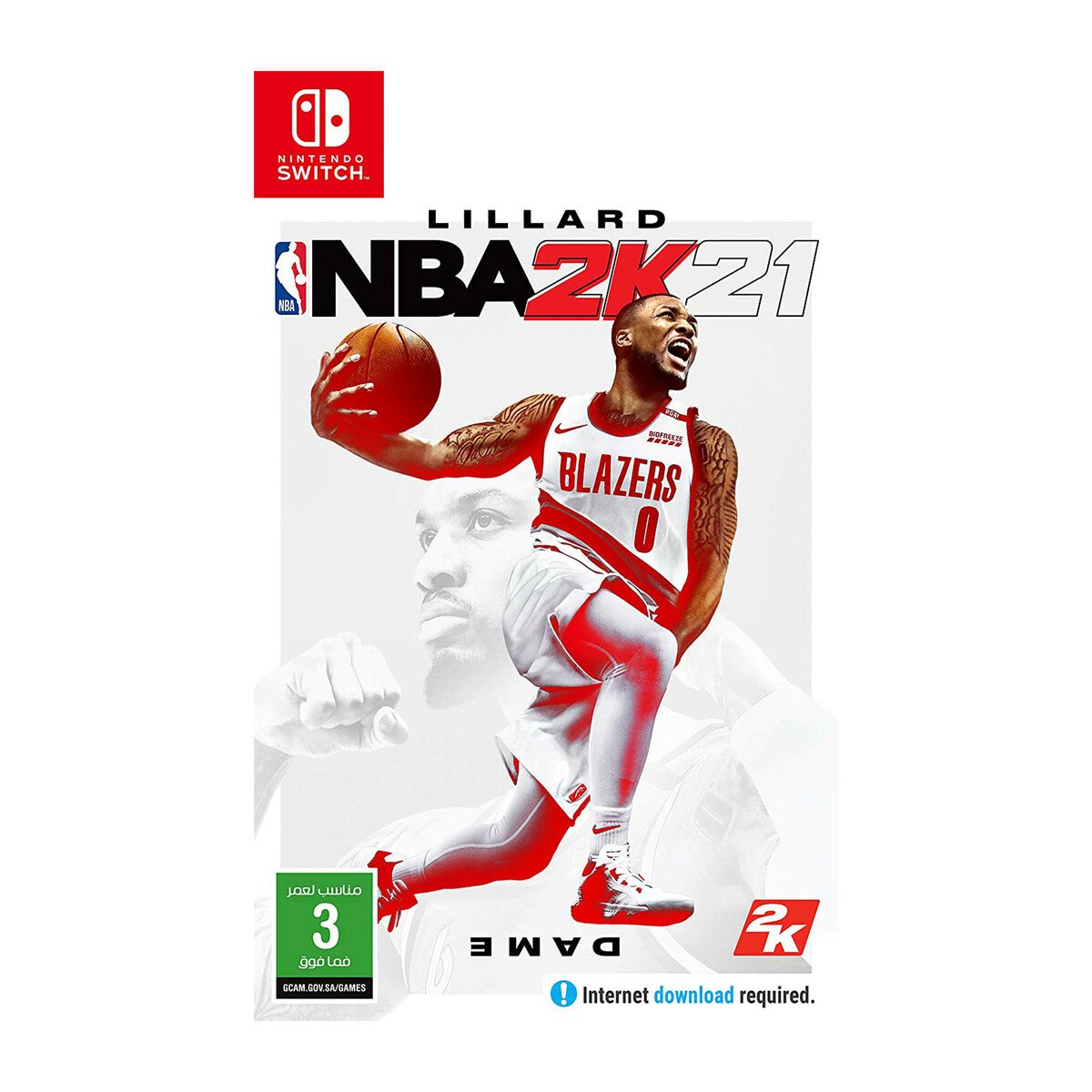 لعبة فيديو لمحاكاة كرة السلة NBA2K21 Nintendo Switch