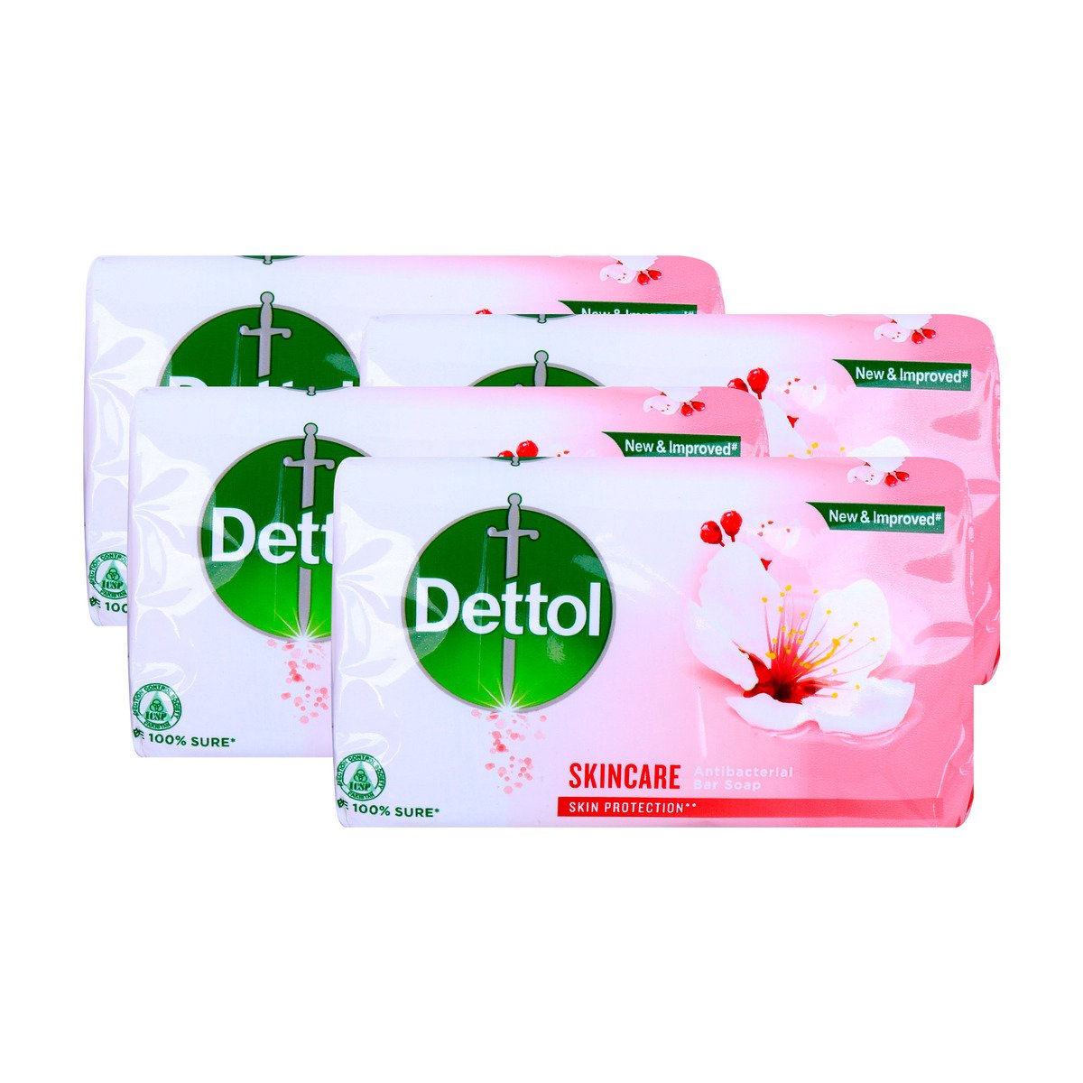 Dettol Antibacterial Bar Soap Skincare 4 x 170g