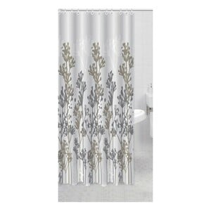 مابل ليف ستارة حمام بيفا مطبوعة مع 12 خطاف بلاستيكي 180x180 سم بتصاميم متنوعة