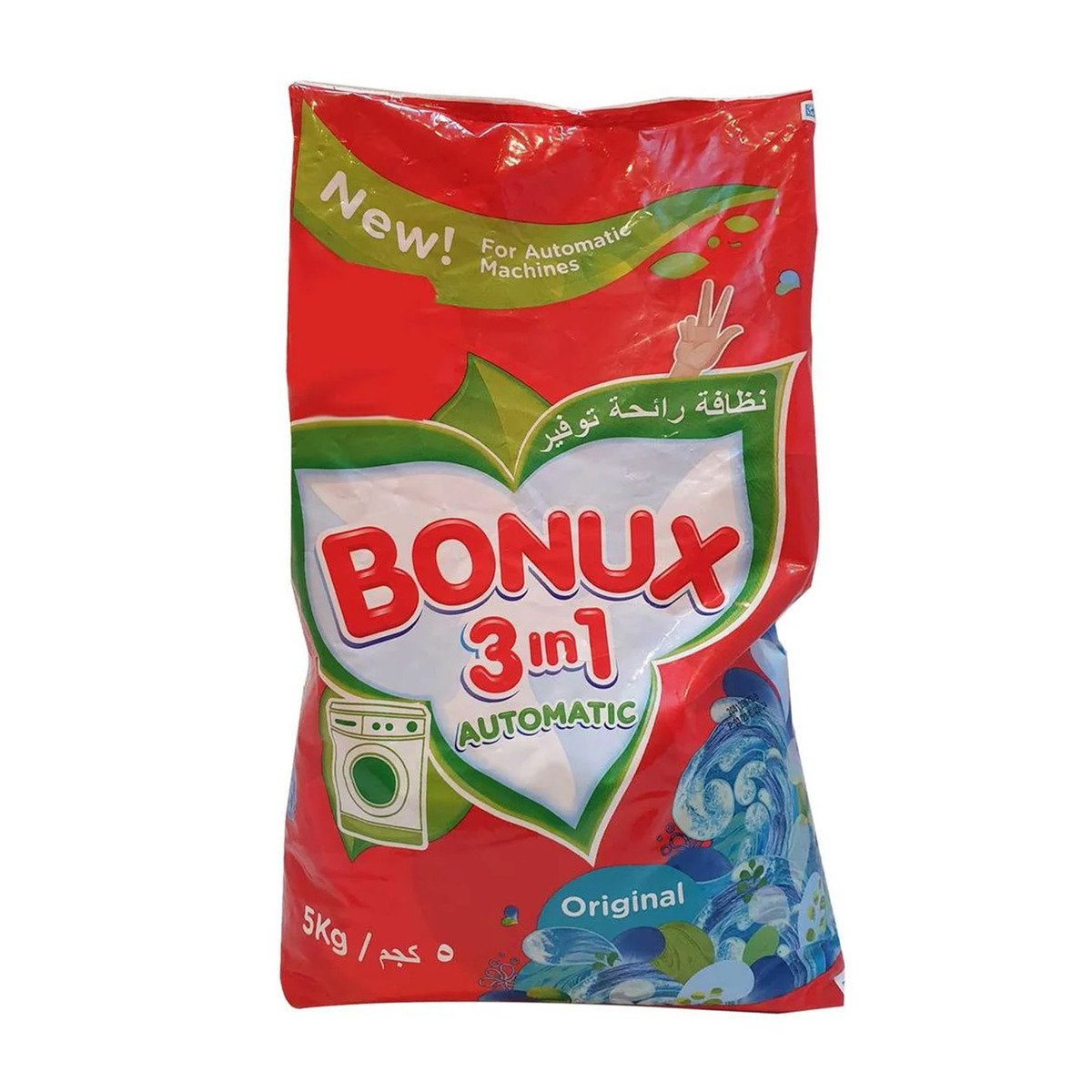 Buy Bonux 3in1 Green Original Washing Powder Front Load 5kg Online at Best Price | Front load washing powders | Lulu KSA in Saudi Arabia