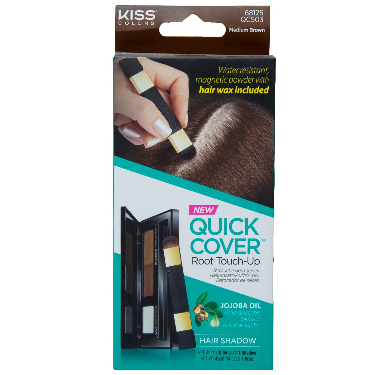 Kiss Quick Cover Root Touch Up Jojoba Oil Medium Brown, 1 pkt