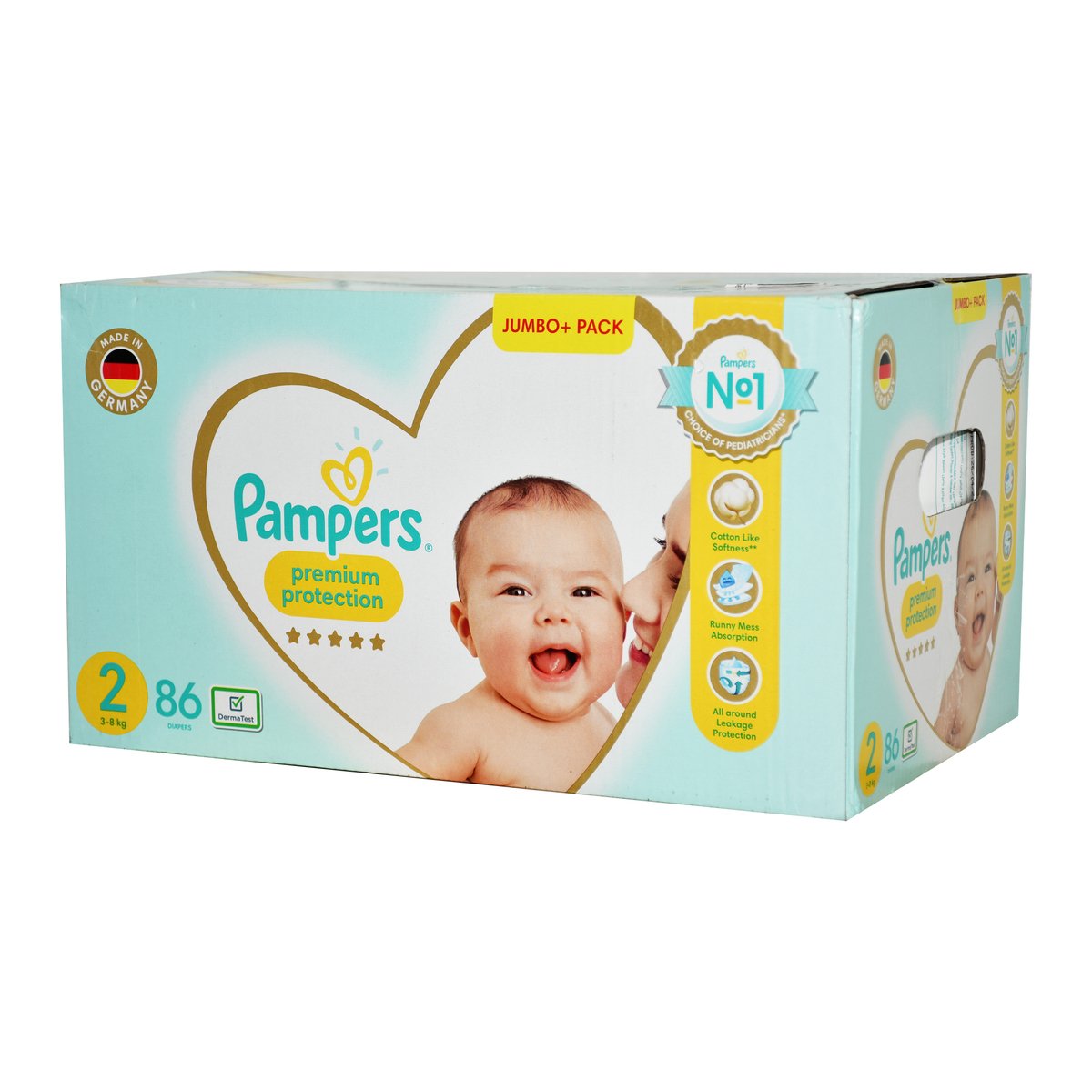 Pampers Premium Care New Baby Dry Diapers Box Size 2, 4-8kg 86pcs