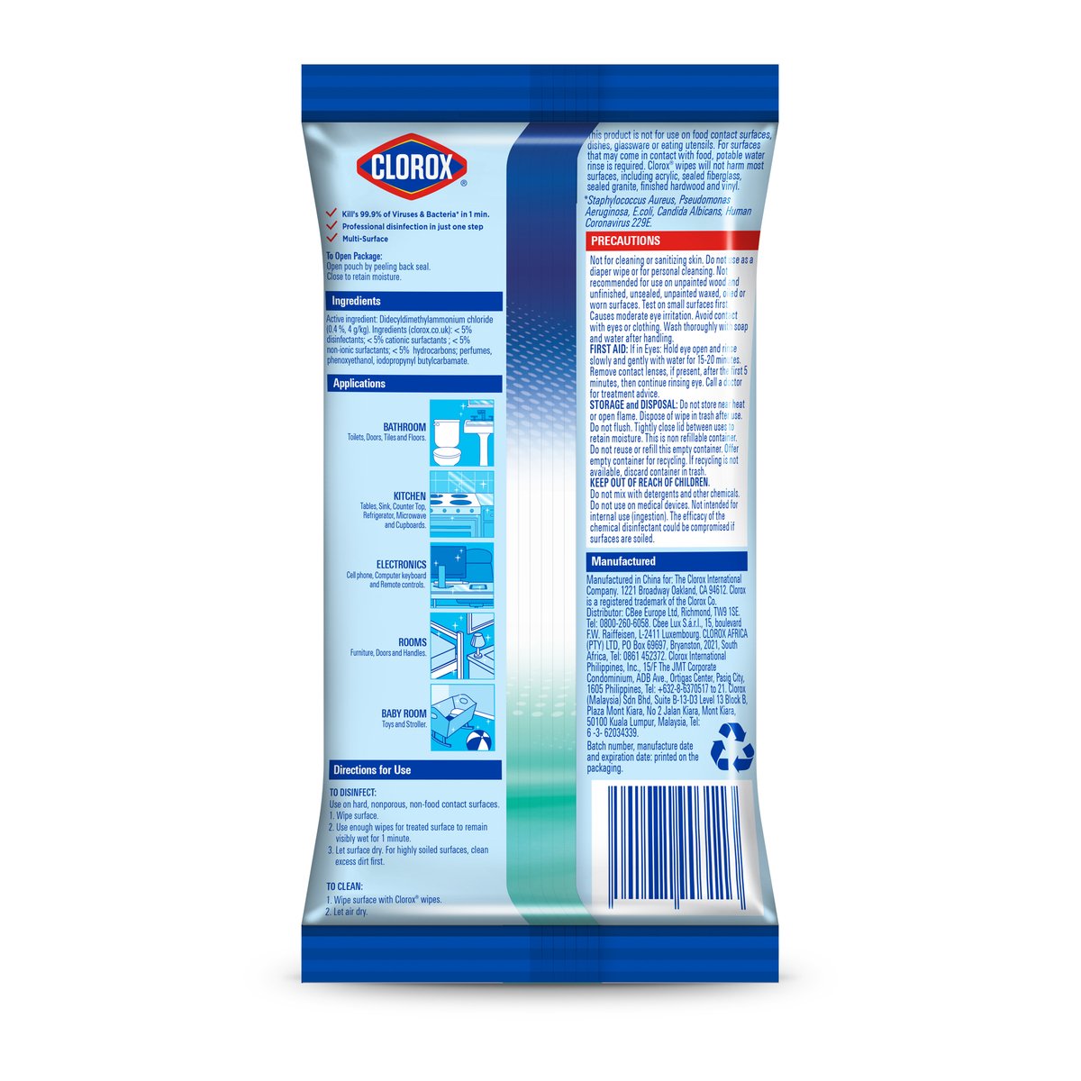 Clorox Expert Disinfecting Wipes Fresh Scent 15pcs