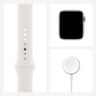 Apple Watch SE GPS MYDM2AE/A 40mm Silver Aluminum Case with Sport Band White