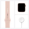 Apple Watch SE GPS MYDR2AE/A 44mm Gold Aluminum Case with Sport Band Pink Sand