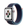 Apple Watch SE GPS + Cellular MYEG2AE/A 40mm Silver Aluminum Case with Sport Loop Deep Navy