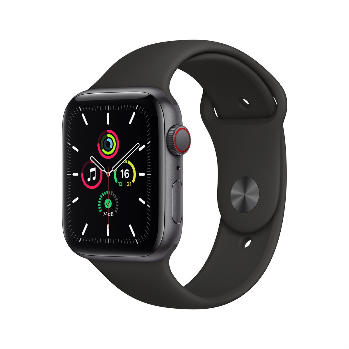 Apple Watch SE GPS + Cellular MYEK2AE/A 40mm Space Gray Aluminium Case with Sport Band Black
