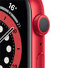 أبل ساعة الاصدار السادس جي بي اس M00A3AE/A 40 ملم بأطار ألمنيوم أحمر مع سوار رياضي أحمر